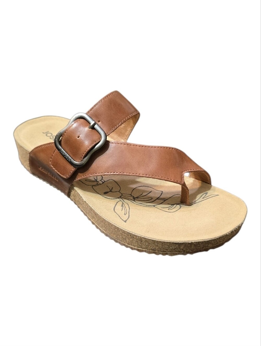 NIB Josef Seibel Tonga 77 Leather Sandals in Camel Dolomite